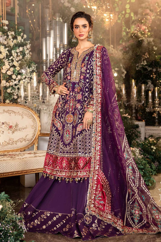 MARIA B LUXURY EMBROIDERED CHIFFON ADDA WORK - 3 PC UNSTITCHED