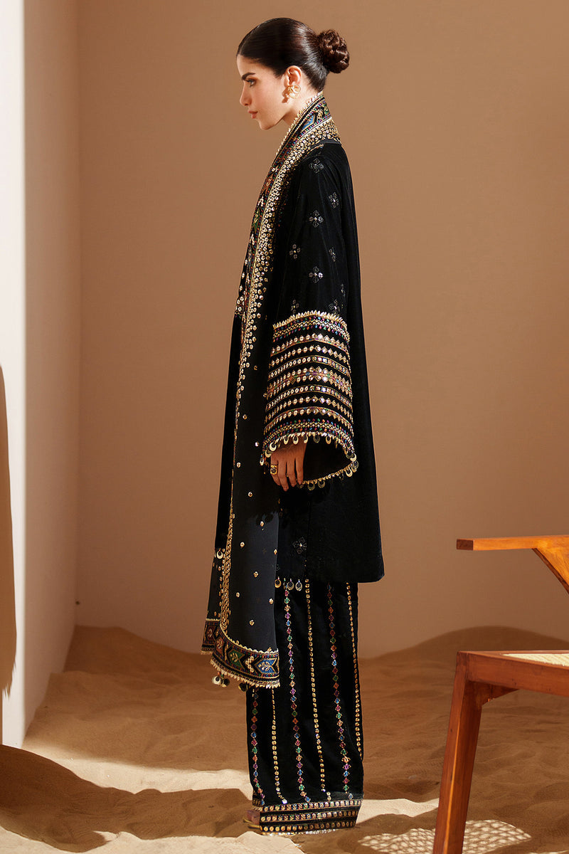 JAZMIN LUXURY EMBROIDERED VELVET - 3 PC UNSTITCHED