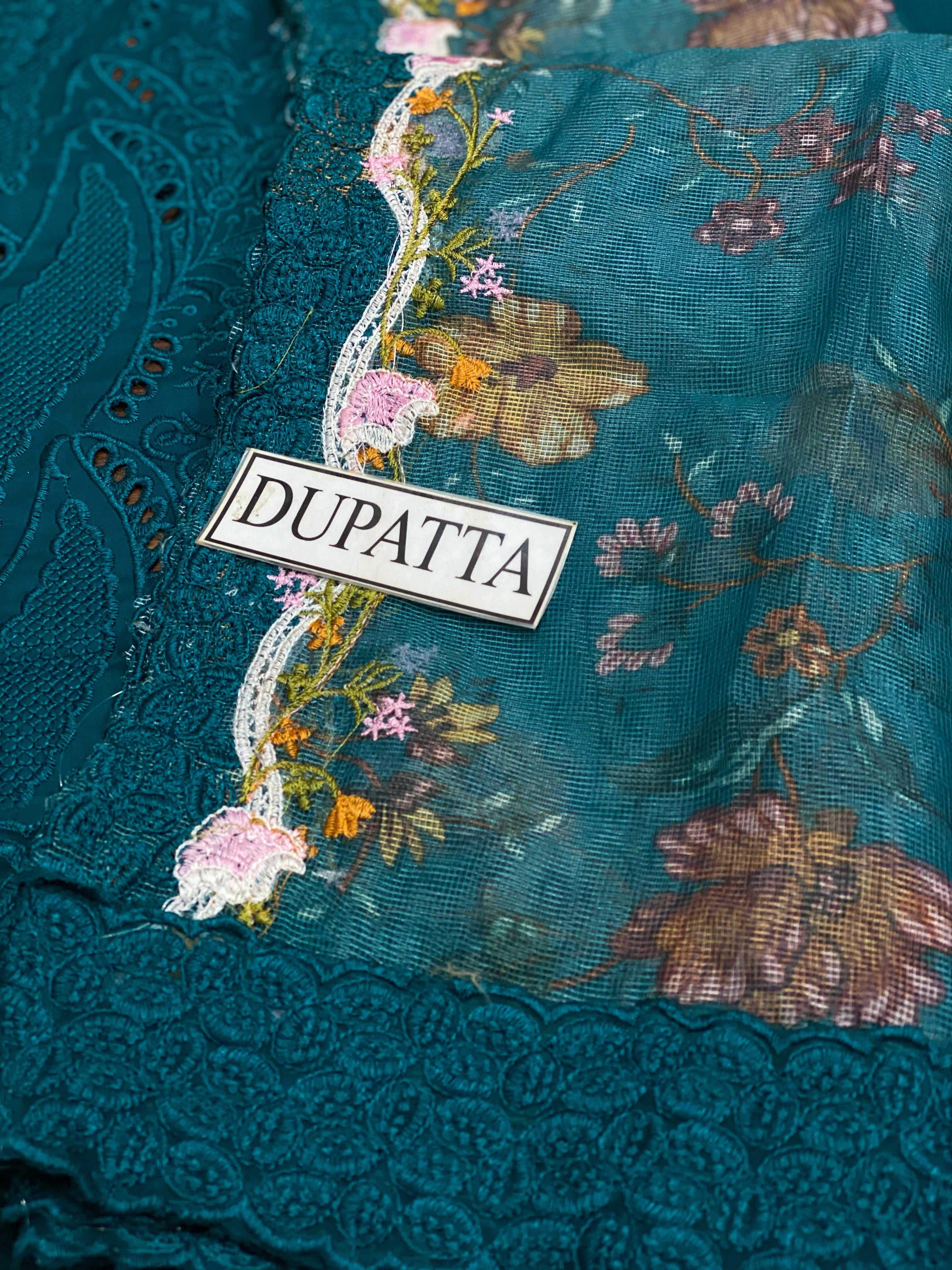 SOBIA NAZIR EMBROIDERED CHIKANKARI LAWN - 3 PC UNSTITCHED