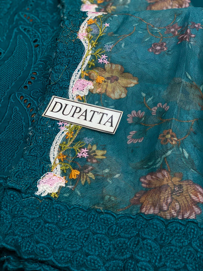 SOBIA NAZIR EMBROIDERED CHIKANKARI LAWN - 3 PC UNSTITCHED