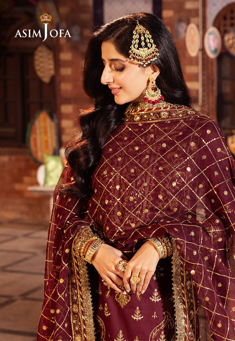 ASIM JOFA EMBROIDERED CHIFFON - 3 PC UNSTITCHED