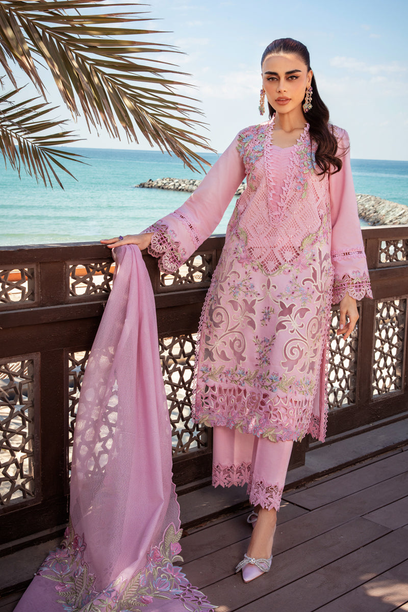 RANG RASIYA EMBROIDERED LASER WORK LAWN - 3 PC UNSTITCHED
