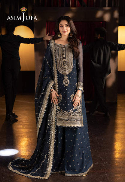ASIM JOFA EMBROIDERED CHIFFON - 3 PC UNSTITCHED