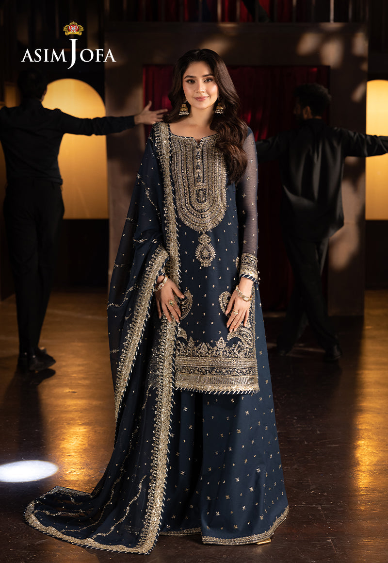 ASIM JOFA EMBROIDERED CHIFFON - 3 PC UNSTITCHED