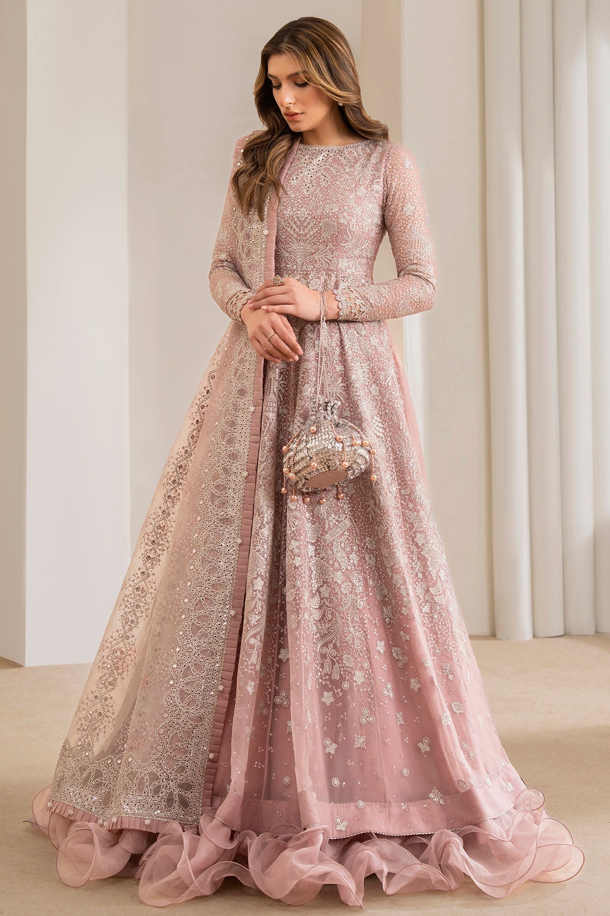 JAZMIN LUXURY EMBROIDERED CHIFFON MAXI - 3 PC UNSTITCHED