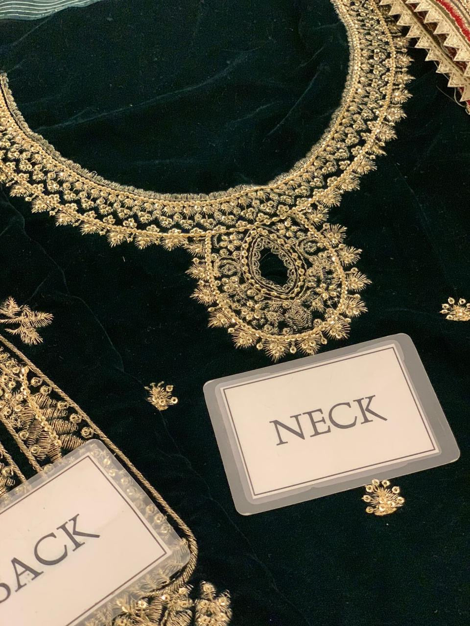 JAZMIN EMBROIDERED VELVET - 3 PC UNSTITCHED