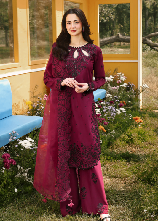 RANG RASIYA EMBROIDERED LAWN - 3 PC UNSTITCHED