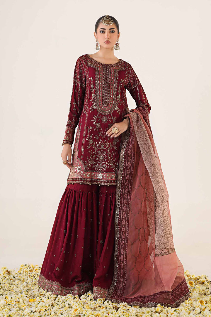 MARIA B LUXURY WEDDING EMBROIDERED CHIFFON - 3 PC UNSTITCHED