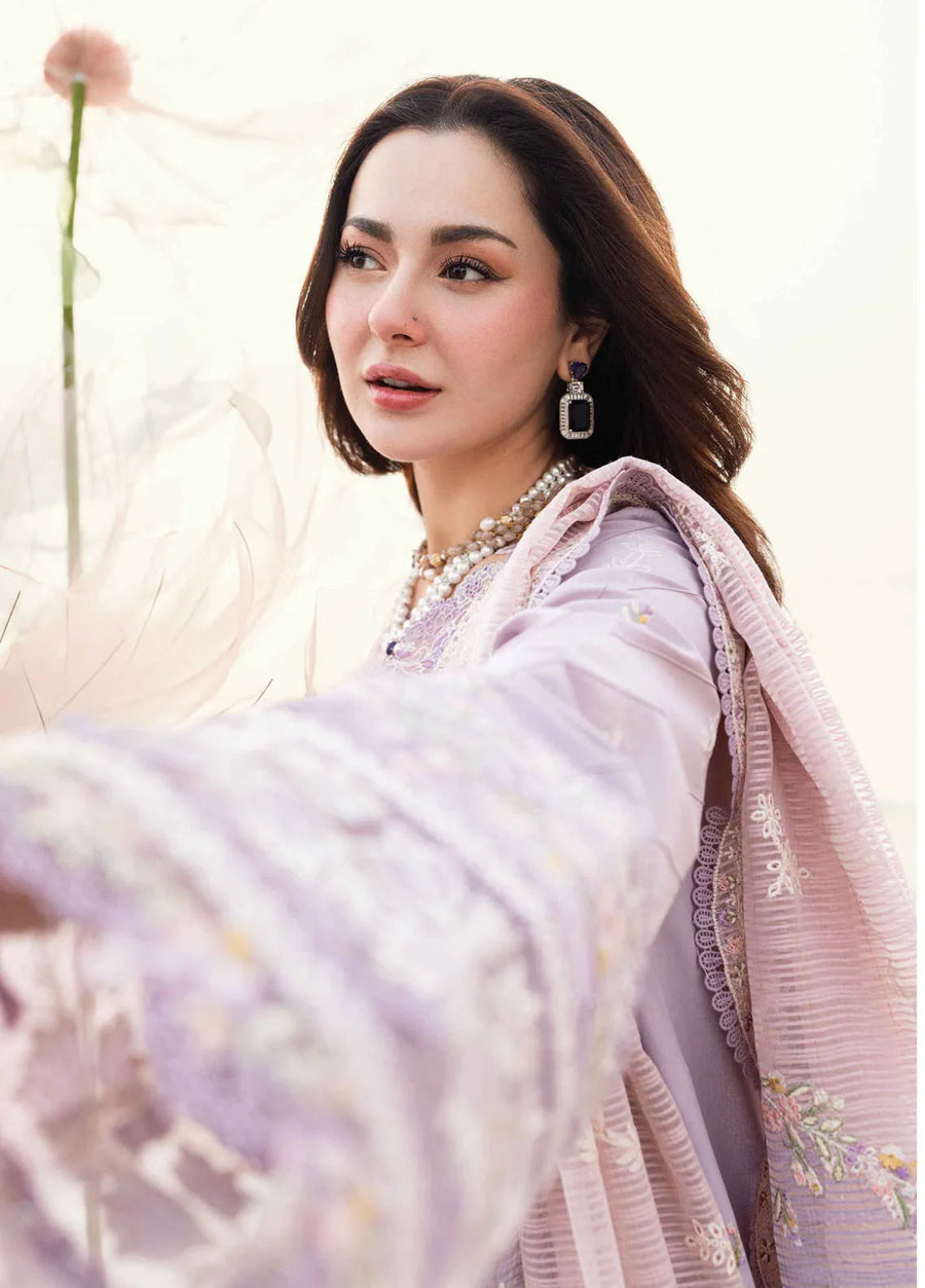 QALAMKAR PREMIUM LAWN EMBROIDERED - 3 PC UNSTITCHED