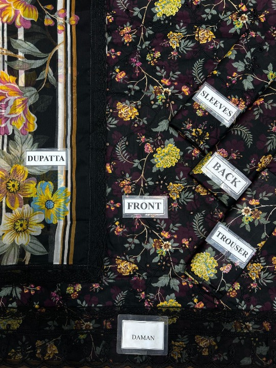 BAROQUE EMBROIDERED LAWN - 3 PC UNSTITCHED