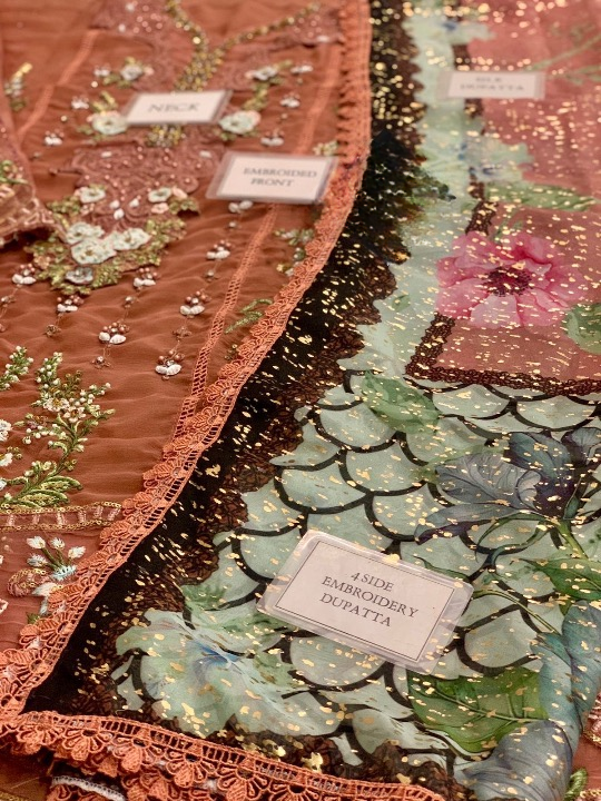 MARIA B LUXURY EMBROIDERED CHIFFON - 3 PC UNSTITCHED