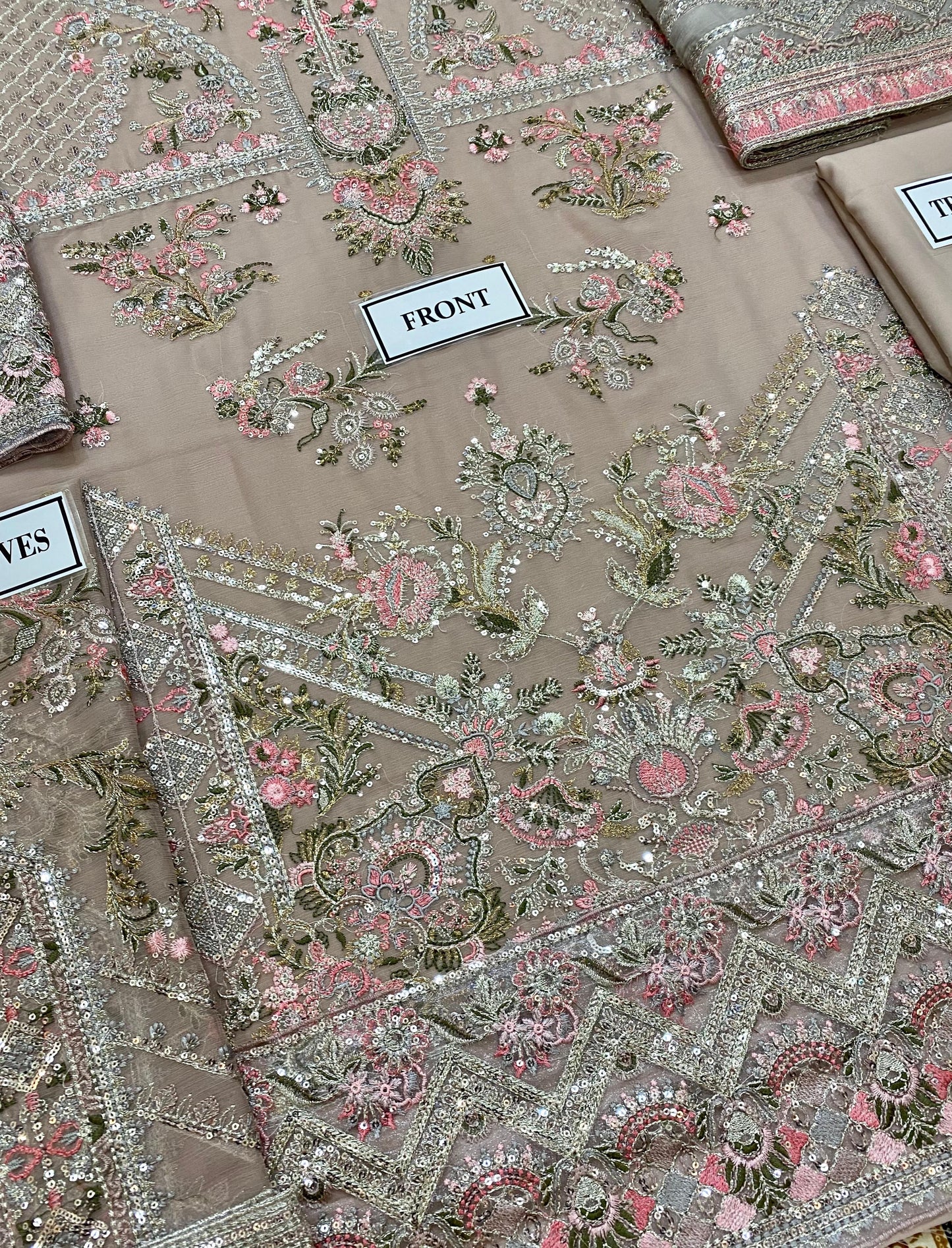BAROQUE LUXURY EMBROIDERED CHIFFON - 3 PC UNSTITCHED
