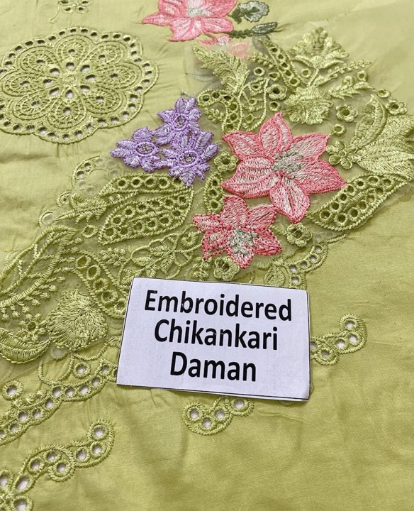 ELAF EMBROIDERED CHIKANKARI LAWN - 3 PC UNSTITCHED