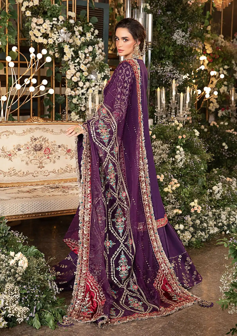 MARIA B LUXURY EMBROIDERED CHIFFON ADDA WORK - 3 PC UNSTITCHED