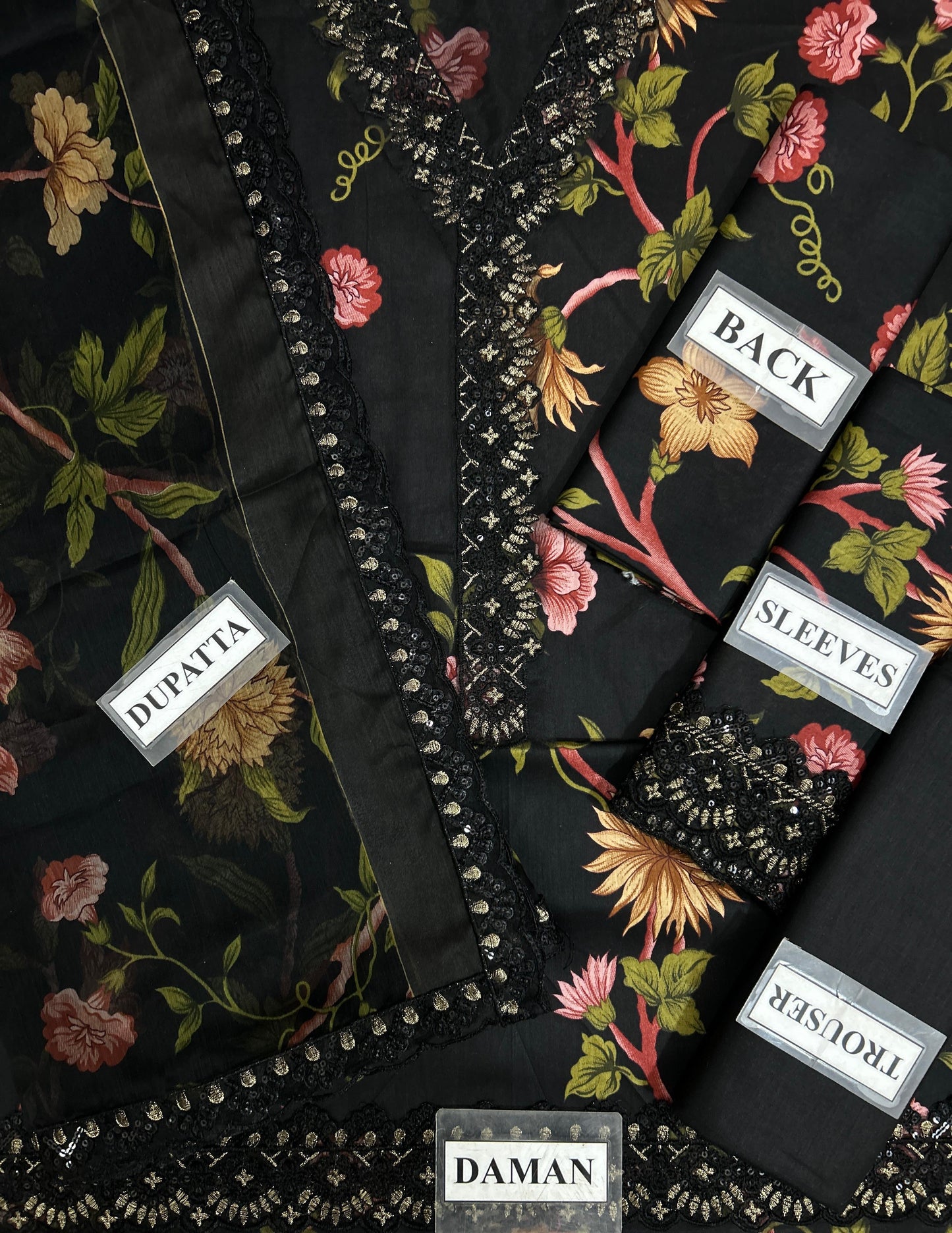NUREH EMBROIDERED LAWN - 3 PC UNSTITCHED