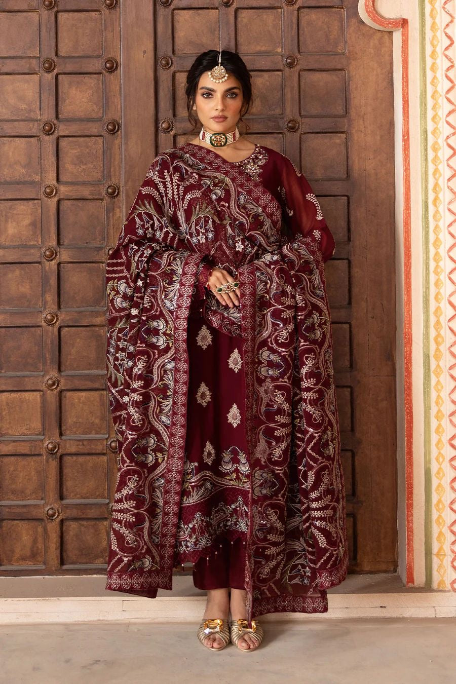 RAMSHA LUXURY EMBROIDERED CHIFFON - 3 PC UNSTITCHED