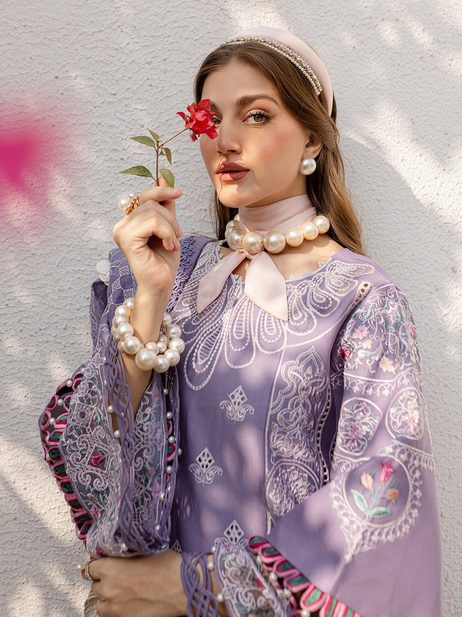 BIN ILYAS SHIFFLI EMBROIDERED COTTON - 3 PC UNSTITCHED