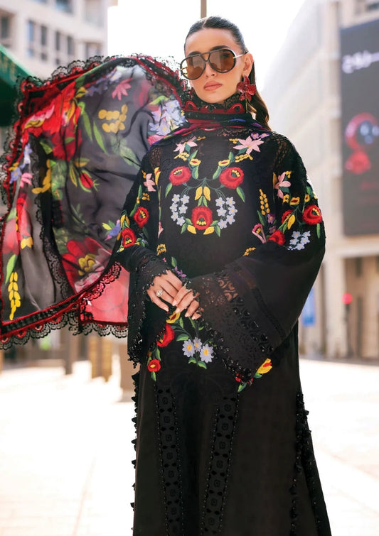 MARIA B LUXURY EMBROIDERED LAWN - 3 PC UNSTITCHED