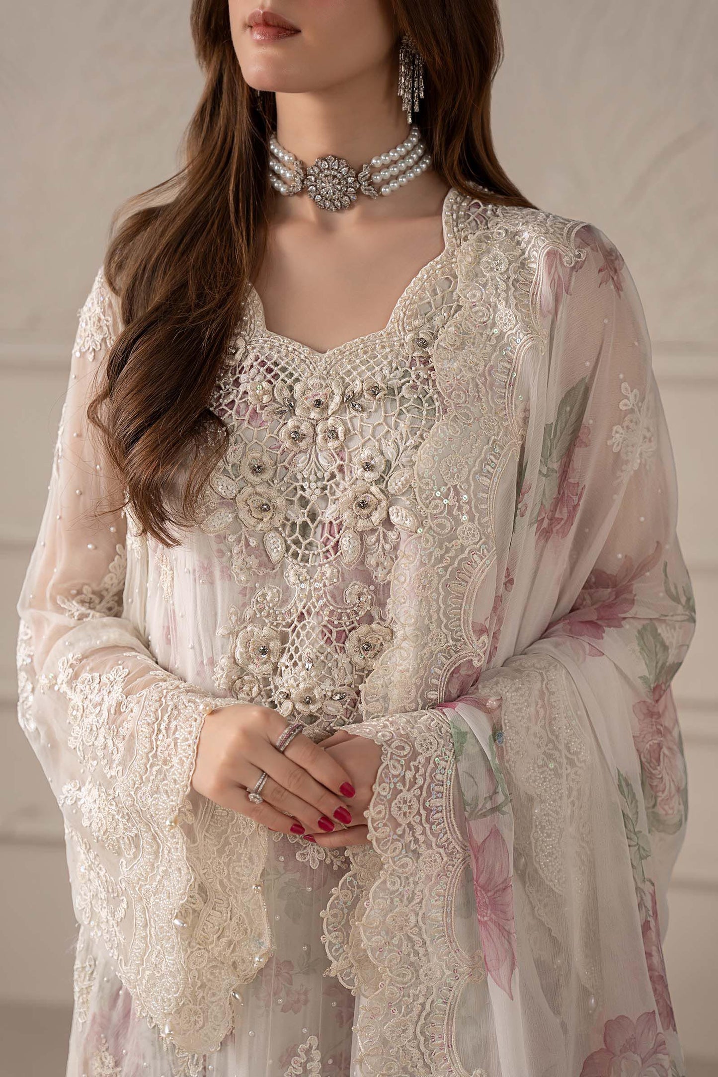 MARIA B LUXURY EMBROIDERED CHIFFON - 3 PC UNSTITCHED