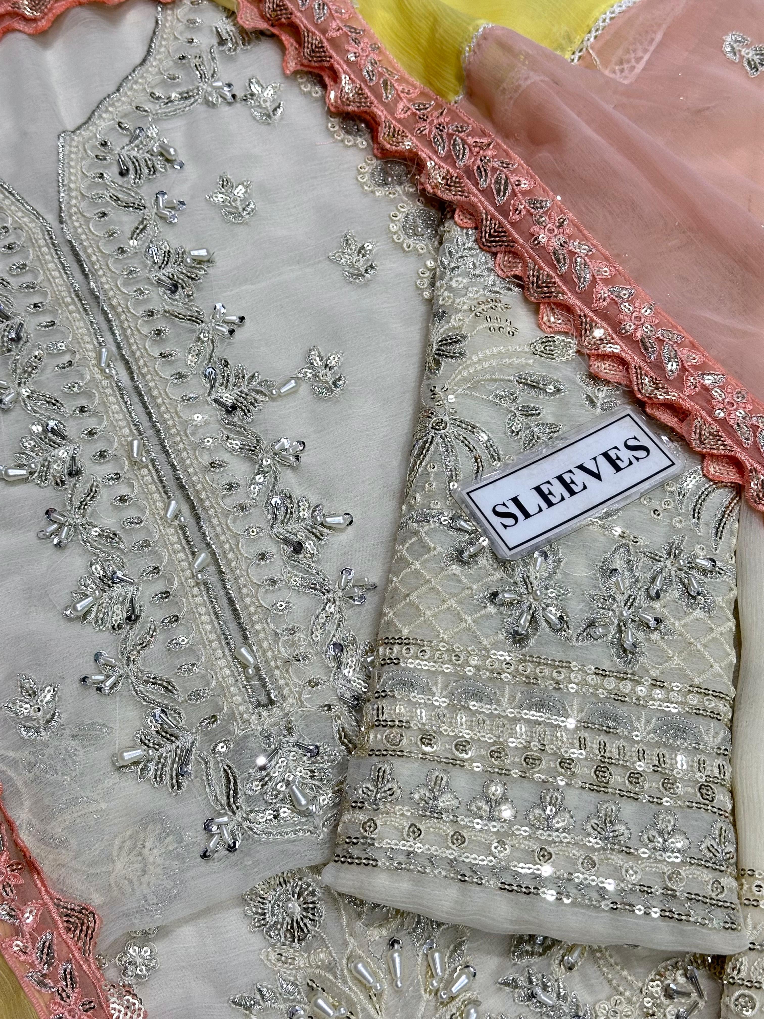 GULAAL LUXURY EMBROIDERED CHIFFON - 3 PC UNSTITCHED