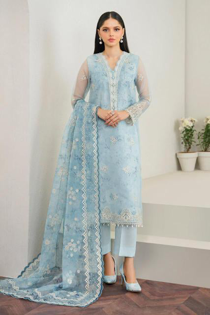 BAROQUE FORMALS EMBROIDERED ORGANZA - 3 PC UNSTITCHED