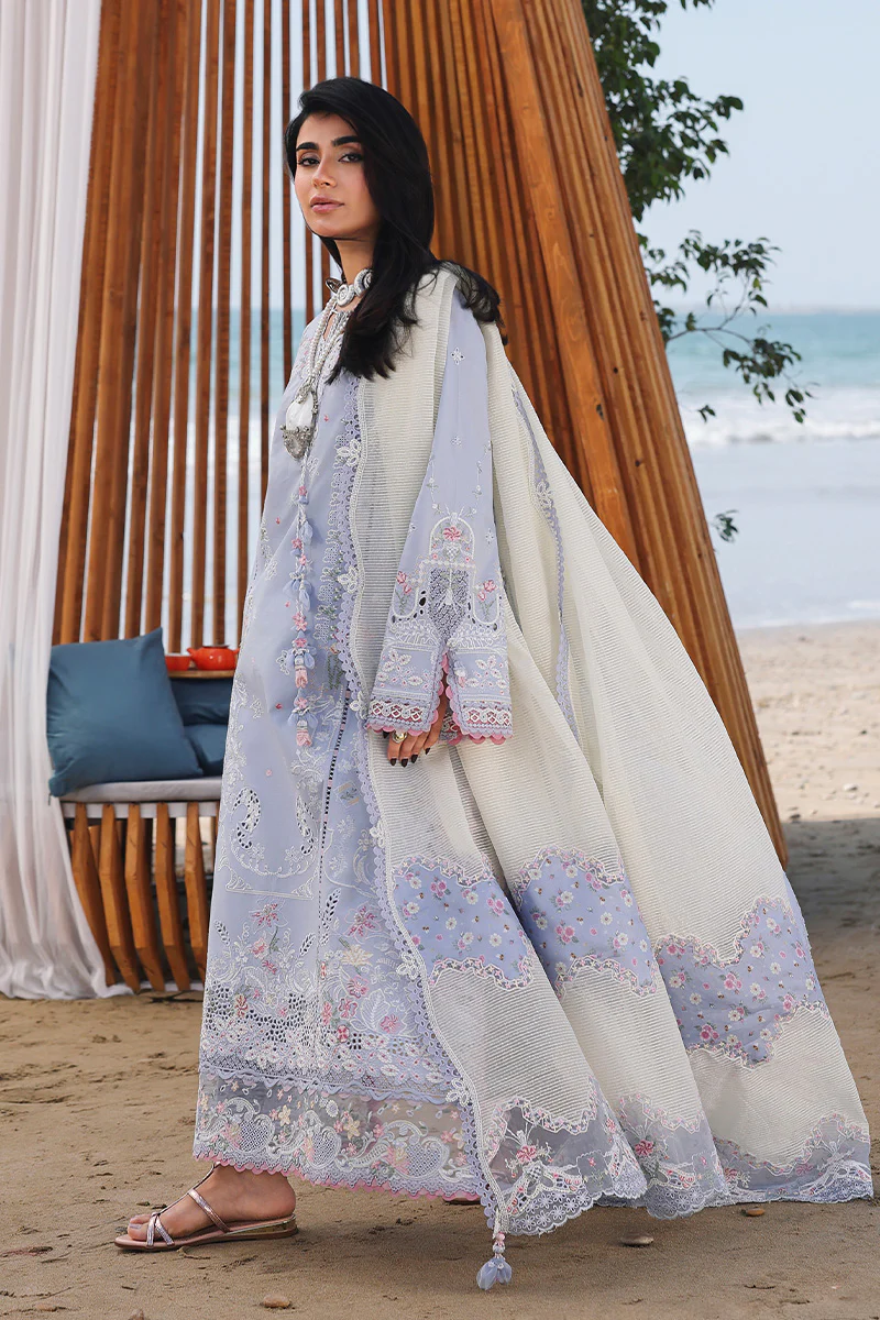 QALAMKAR SAHIL LUXURY EMBROIDERED LAWN - 3 PC UNSTITCHED