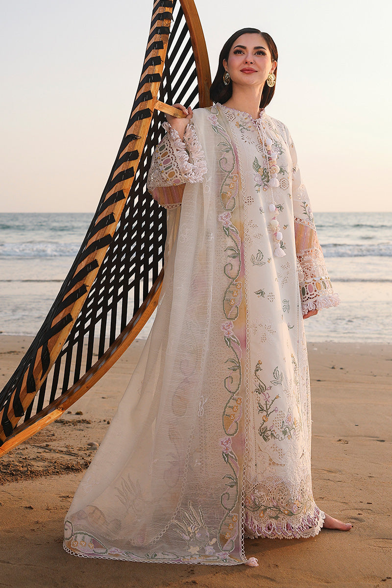 QALAMKAR LUXURY EMBROIDERED LAWN - 3 PC UNSTITCHED