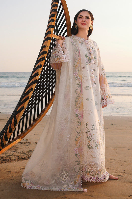 QALAMKAR LUXURY EMBROIDERED LAWN - 3 PC UNSTITCHED