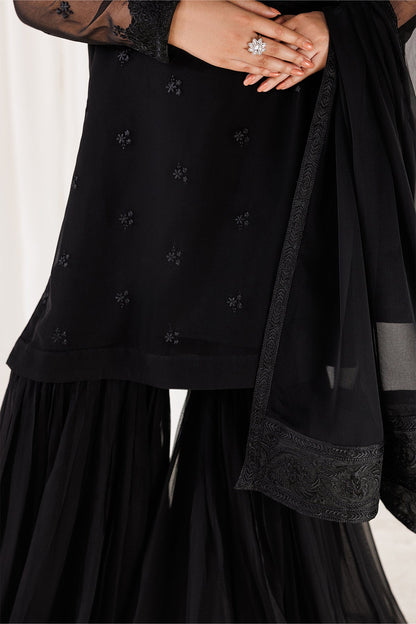 BAROQUE EMBROIDERED CHIFFON - 3 PC UNSTITCHED