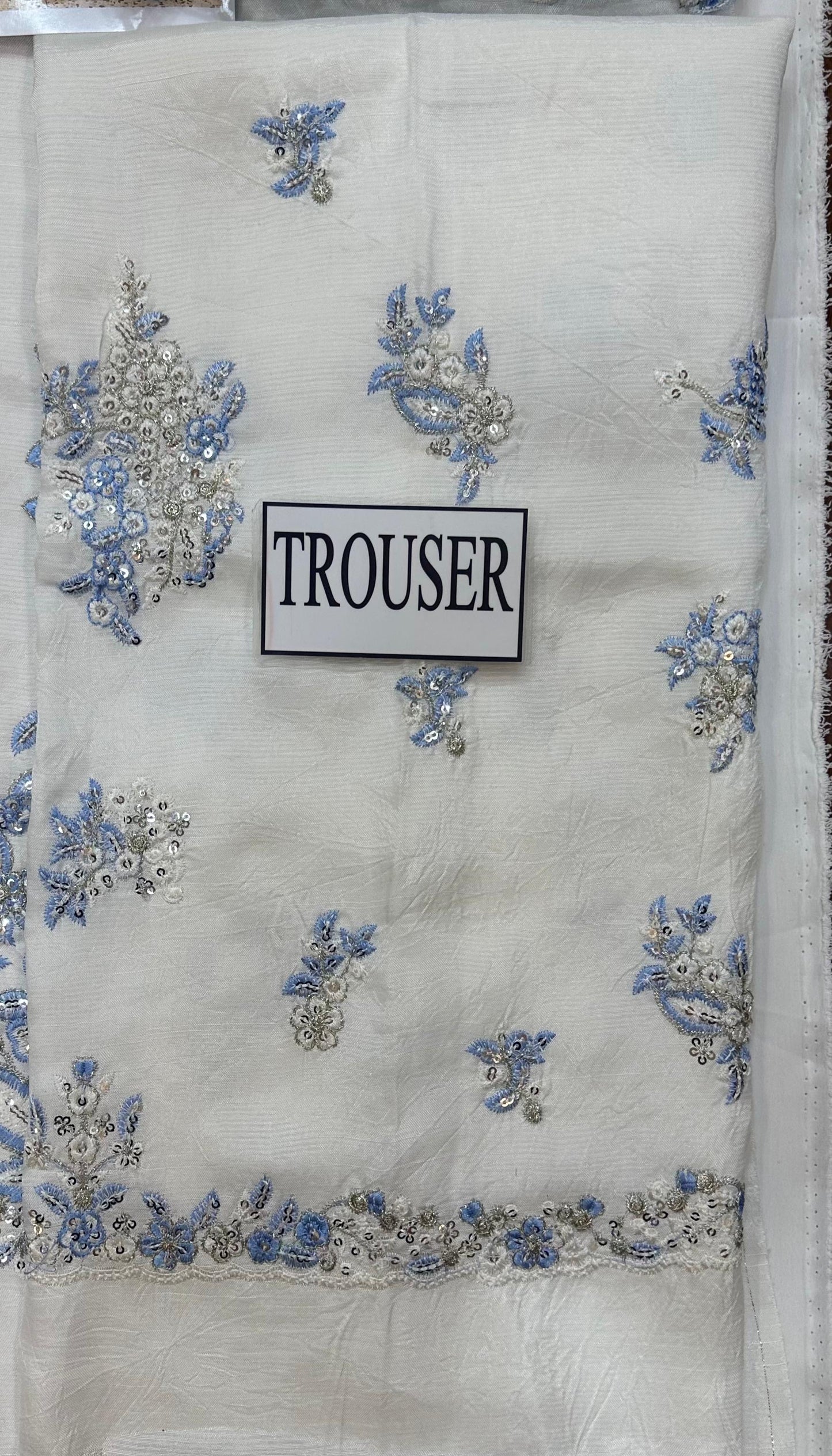 HUSSAIN REHAR LUXURY EMBROIDERED RAW SILK - 3 PC UNSTITCHED