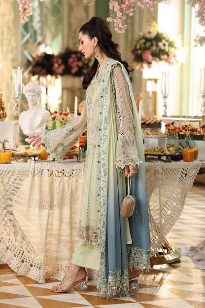 MARIA B LUXURY WEDDING CHIFFON EMBROIDERED - 3 PC UNSTITCHED