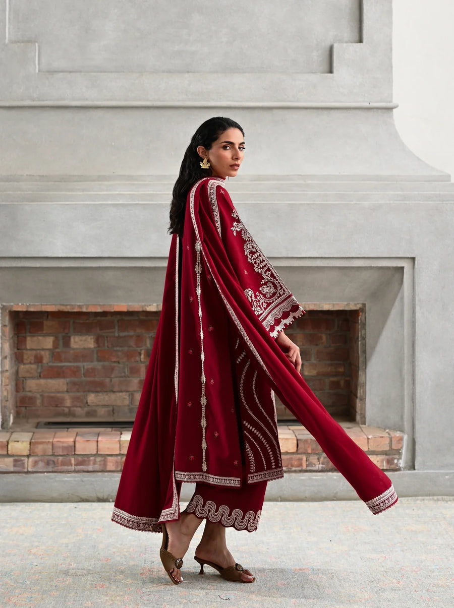 ZAIB LUXURY EMBROIDERED LAWN - 3 PC UNSTITCHED