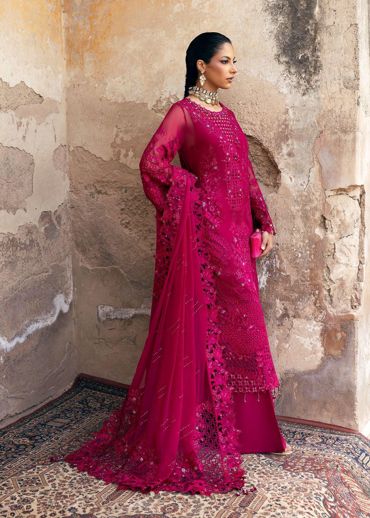 SARDINIA LUXURY EMBROIDERED CHIFFON - 3 PC UNSTITCHED