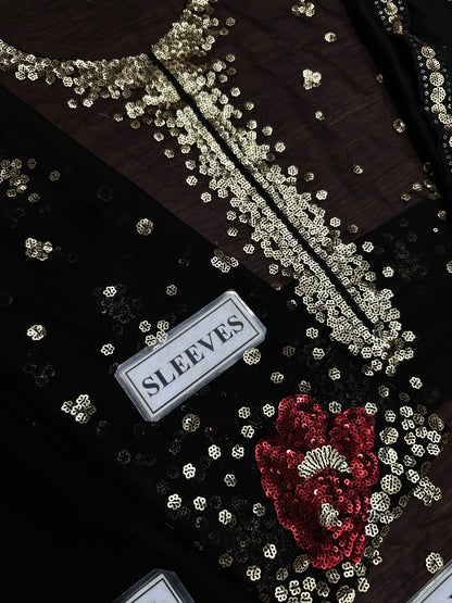 JAZMIN LUXURY EMBROIDERED CHIFFON - 3 PC UNSTITCHED