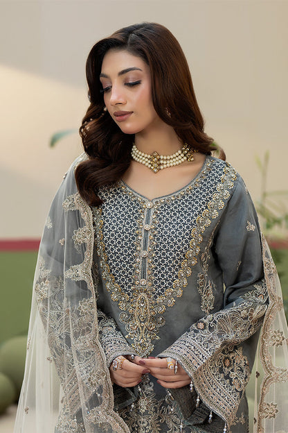 IMROZIA LUXURY EMBROIDERED ORGANZA - 3 PC UNSTITCHED