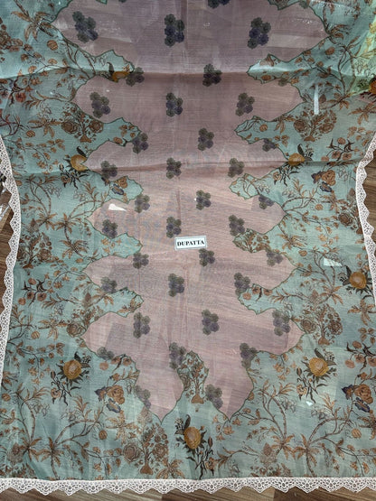 SARDINIA CHIKANKARI LASER EMBROIDERED LAWN - 3 PC UNSTITCHED