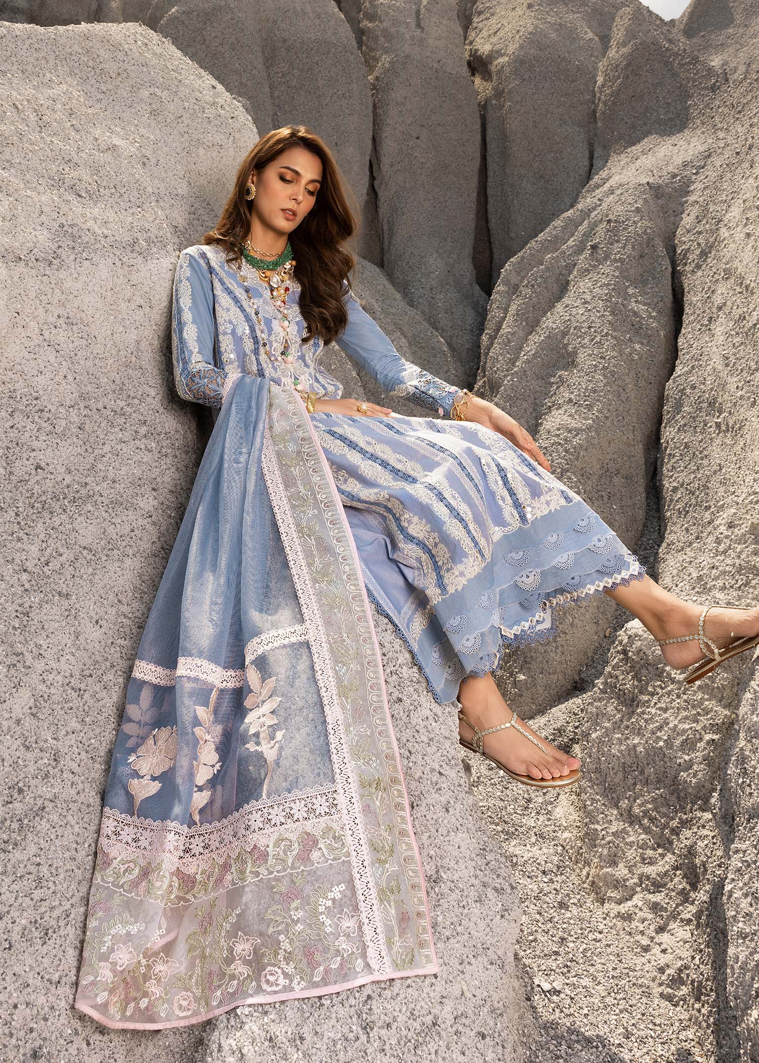 SAIRA SHAKIRA EMBROIDERED LAWN - 3 PC UNSTITCHED