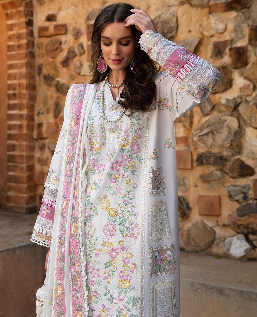 REPUBLIC LUXURY EMBROIDERED CHIKANKARI LAWN - 3 PC UNSTITCHED