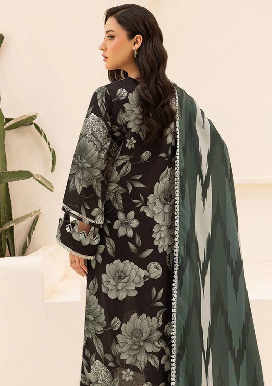 FARASHA DIGITAL PRINTED EMBROIDERED LAWN - 3 PC UNSTITCHED