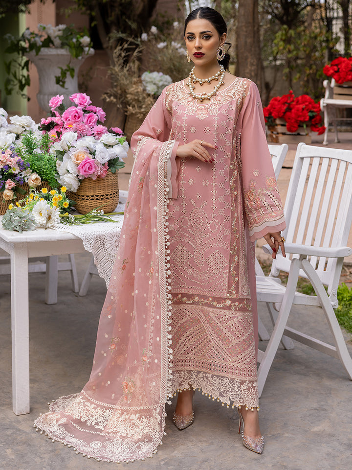 BIN ILYAS EMBROIDERED CHIKANKARI LAWN - 3 PC UNSTITCHED