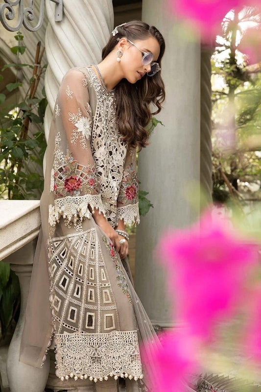 MARIA B LUXURY EMBROIDERED LAWN - 3 PC UNSTITCHED