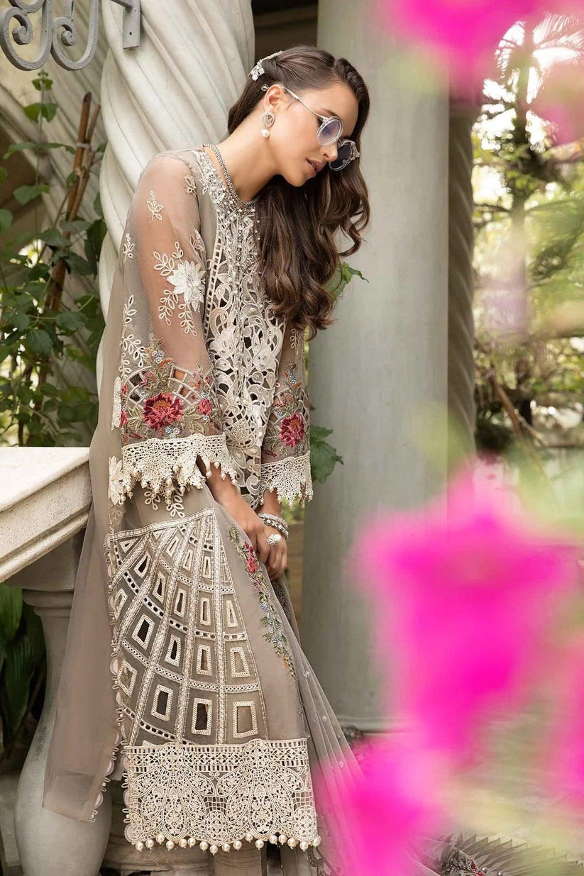 MARIA B LUXURY EMBROIDERED LAWN - 3 PC UNSTITCHED