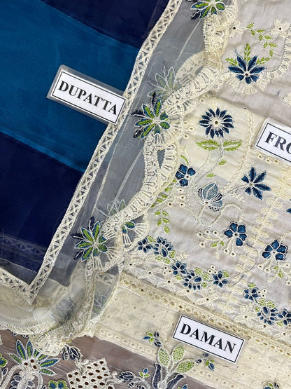 MARYAM N MARIA PREMIUM EMBROIDERED LAWN - 3 PC UNSTITCHED