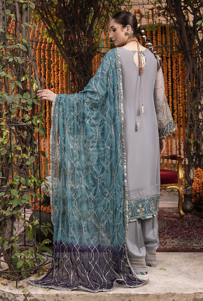 ADAN LIBAS EMBROIDERED CHIFFON - 3 PC UNSTITCHED