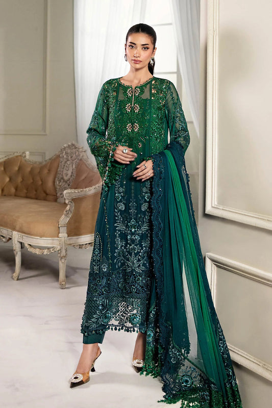 MARIA B EMBROIDERED CHIFFON HAND EMBELLISHED - 3 PC UNSTITCHED