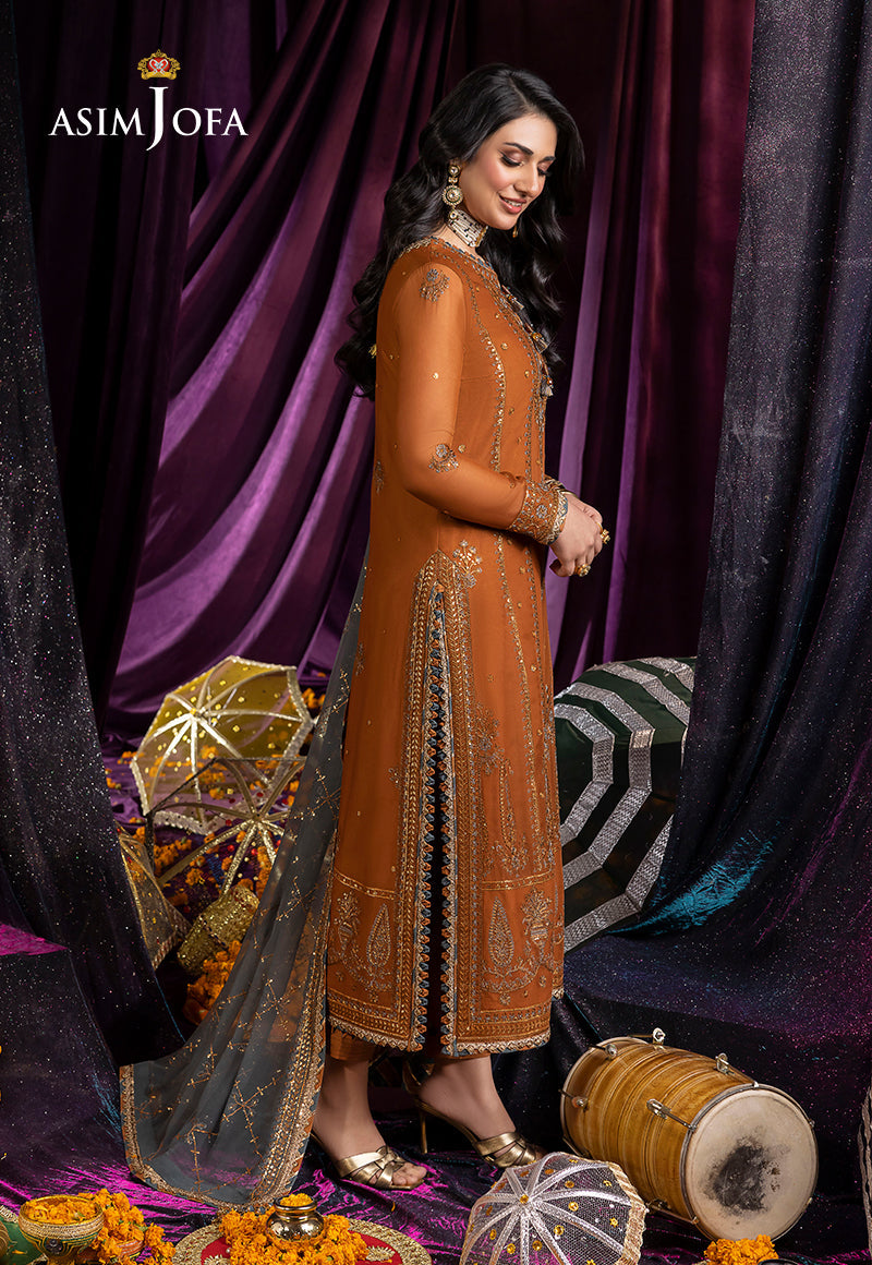 ASIM JOFA EMBROIDERED CHIFFON - 3 PC UNSTITCHED
