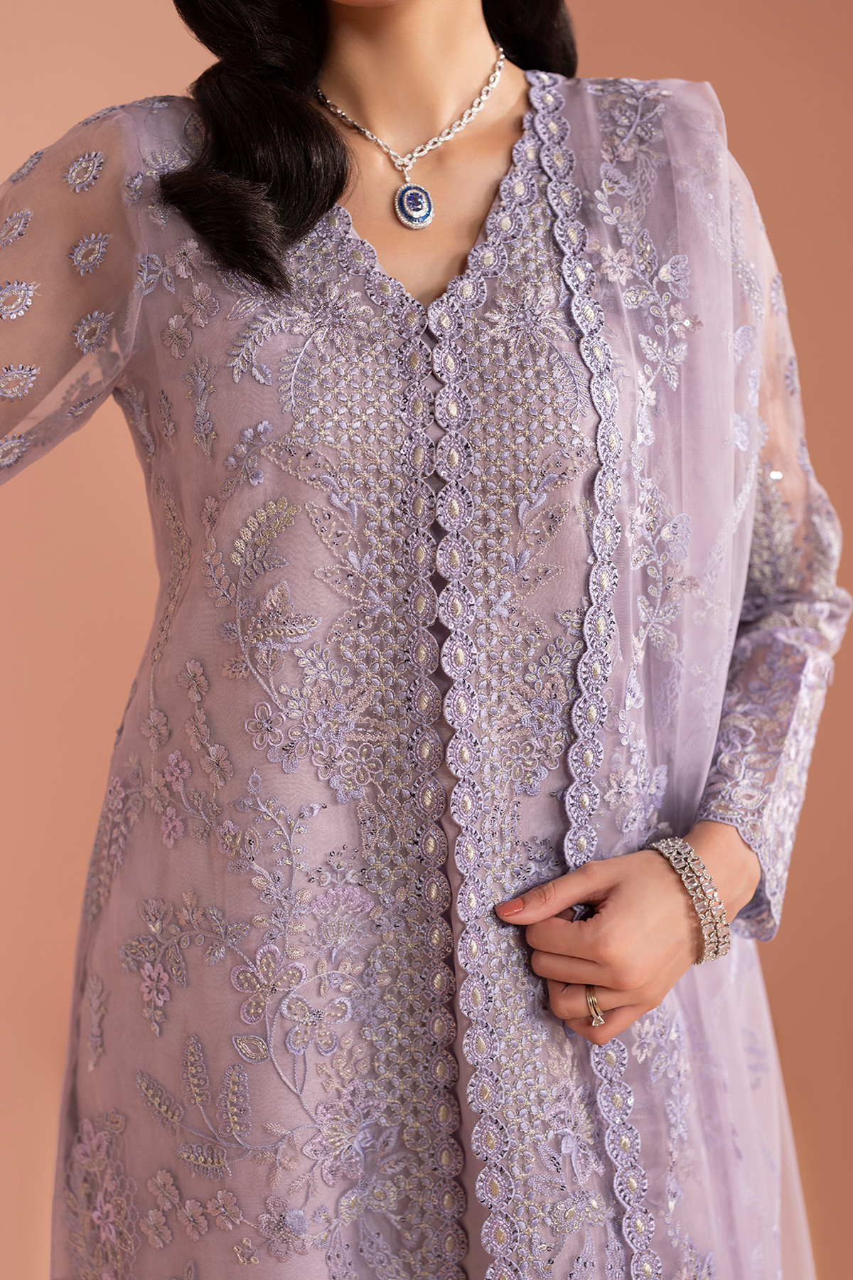 LAVISH PREMIUM EMBROIDERED CHIFFON - 3 PC UNSTITCHED