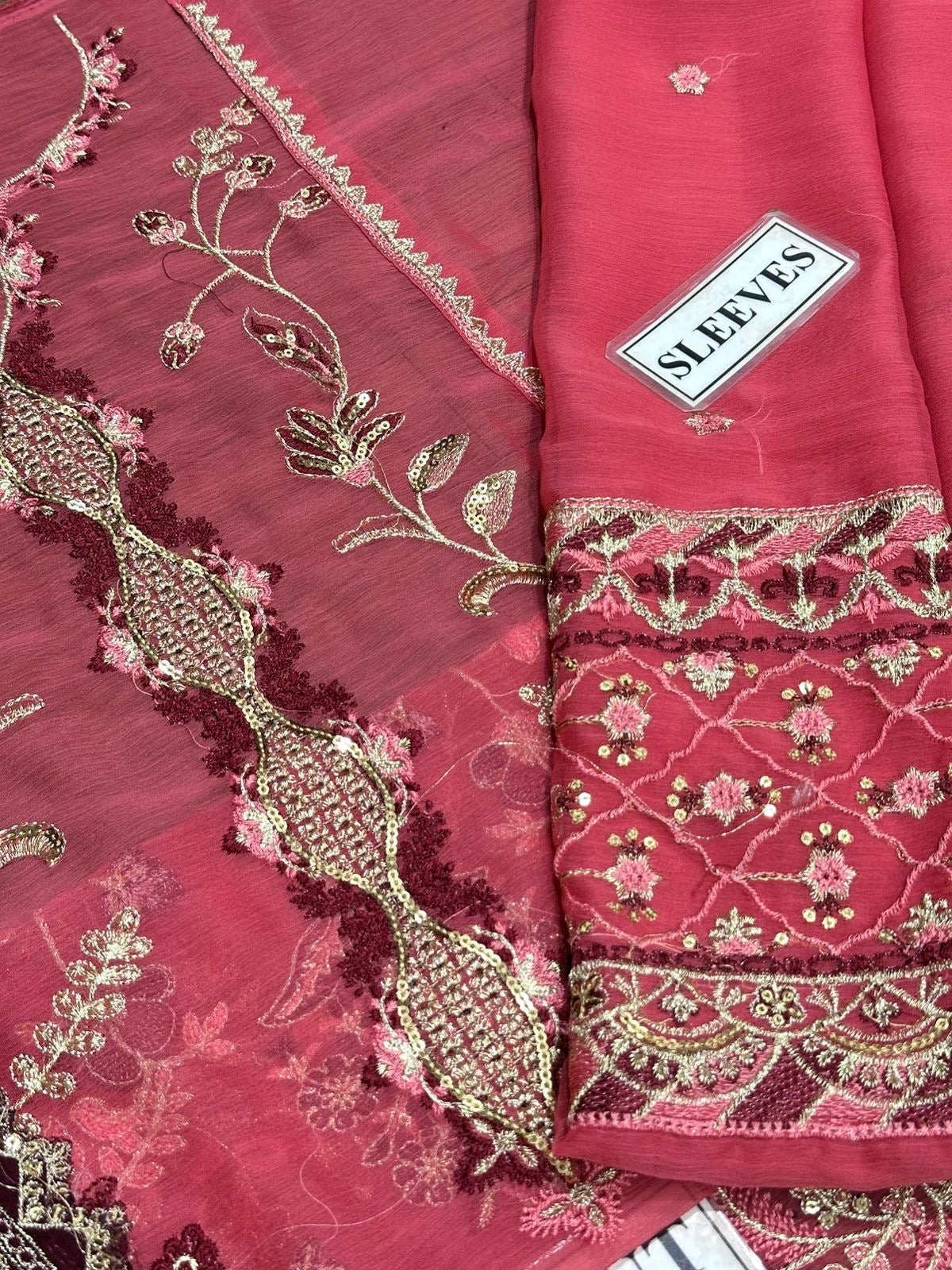 ASIM JOFA EMBROIDERED CHIFFON - 3 PC UNSTITCHED