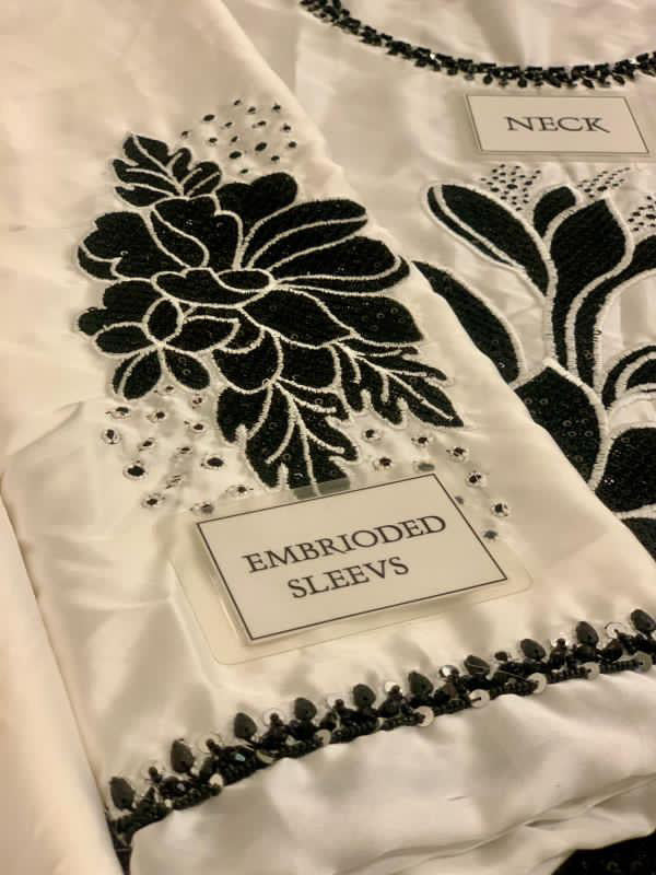 NOMI ANSARI EMBROIDERED SILK - 3 PC UNSTITCHED