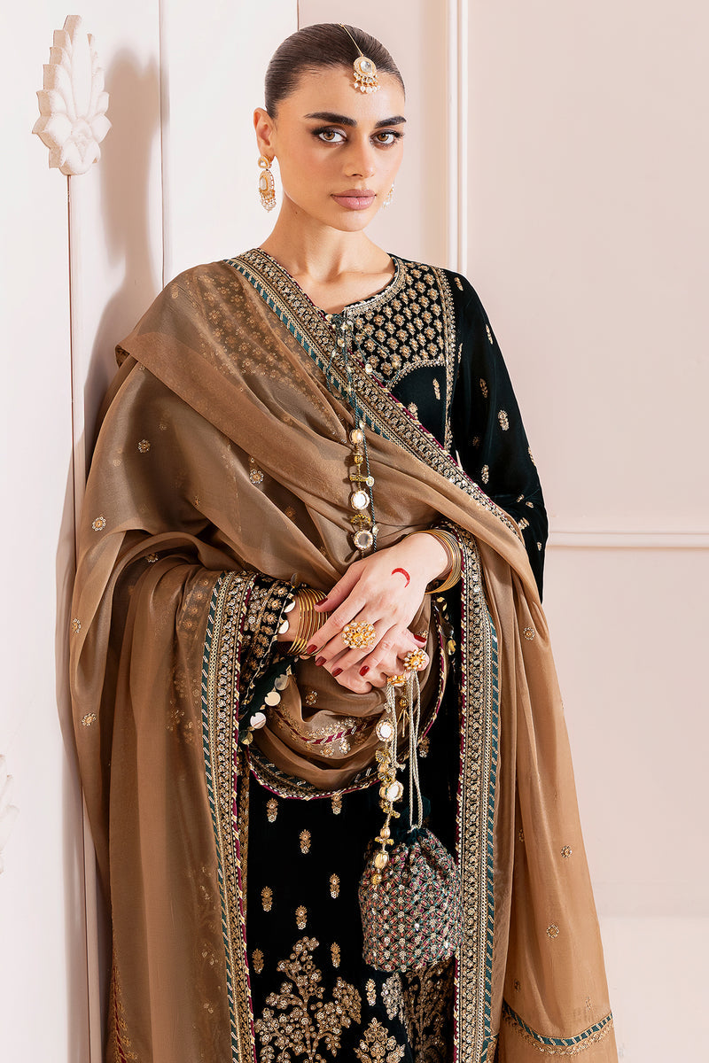 JAZMIN LUXURY EMBROIDERED VELVET - 3 PC UNSTITCHED